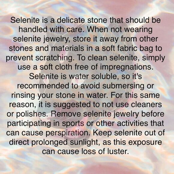 Selenite Divine Light & Kyanite Heart Sterling Silver Pendant Necklace - Picture 6 of 9